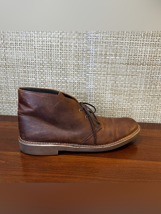 Clarks Bushacre 2 Leather Chukka Dessert Boots Beeswax Brown 13M main image 9